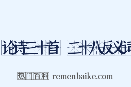 论诗三十首·二十八反义词是什么意思的图片